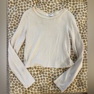 Perfect White Tee cropped long sleeve